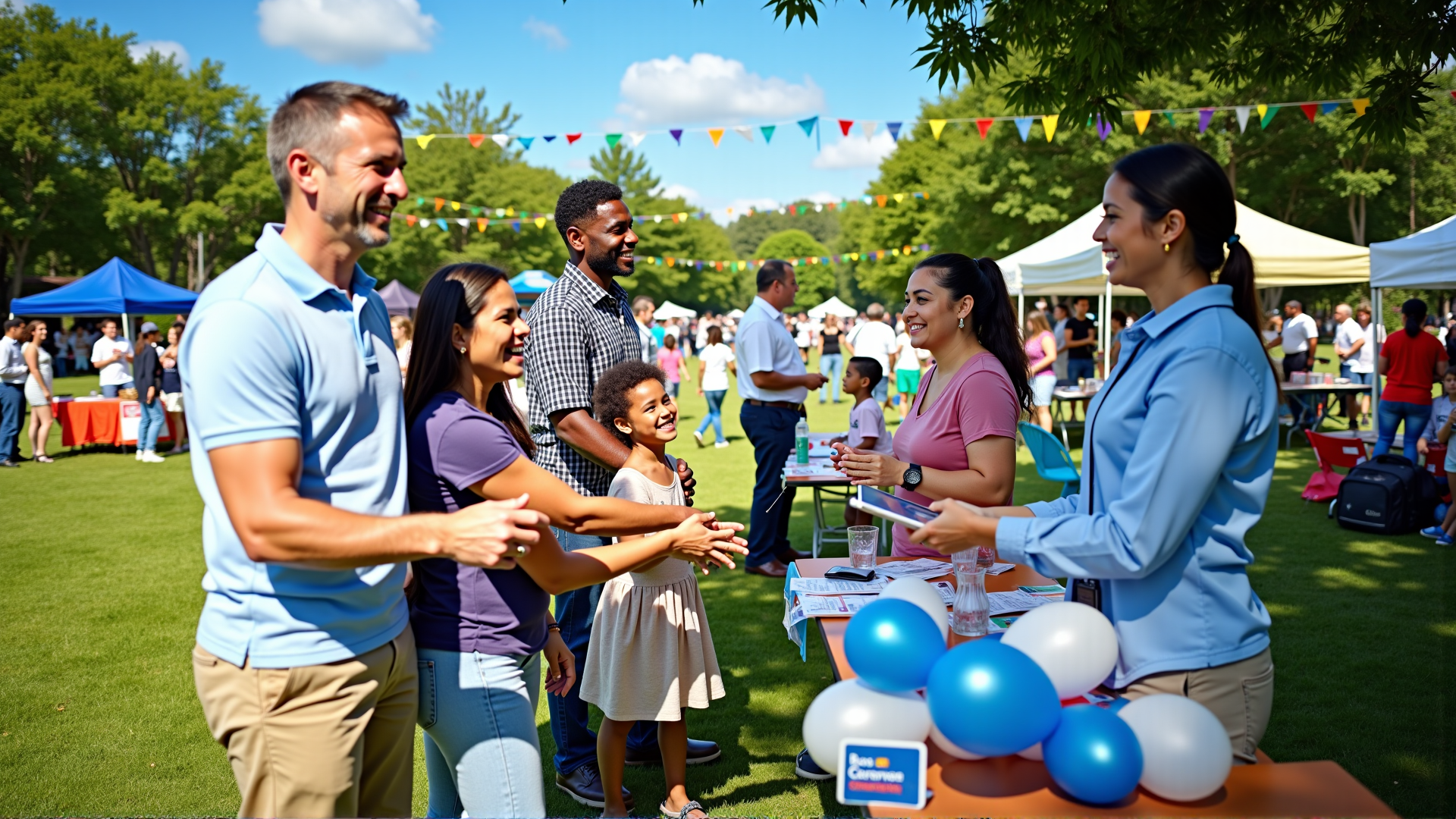 Peoples Bank team at a community event